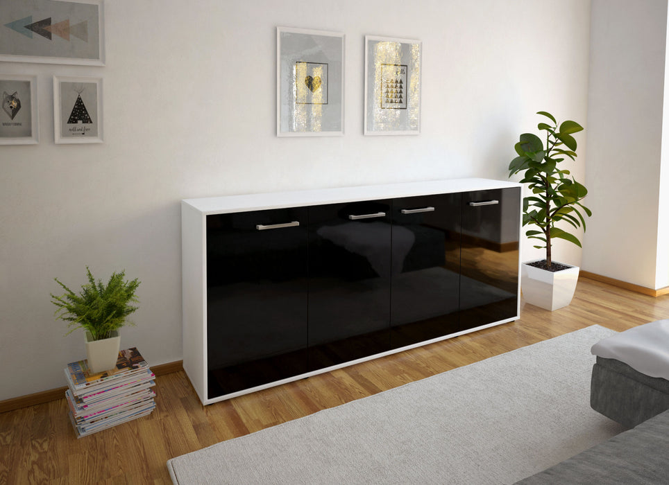 Sideboard Elana, Schwarz Front (180x79x35cm) - Dekati GmbH