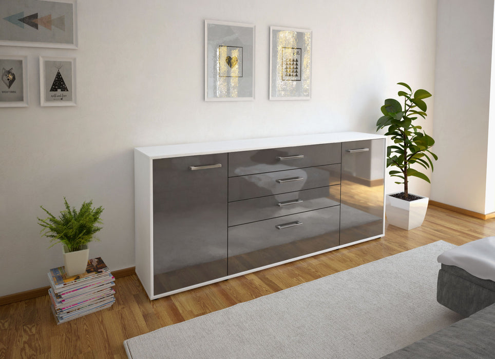 Sideboard Eleni, Grau Front (180x79x35cm) - Dekati GmbH