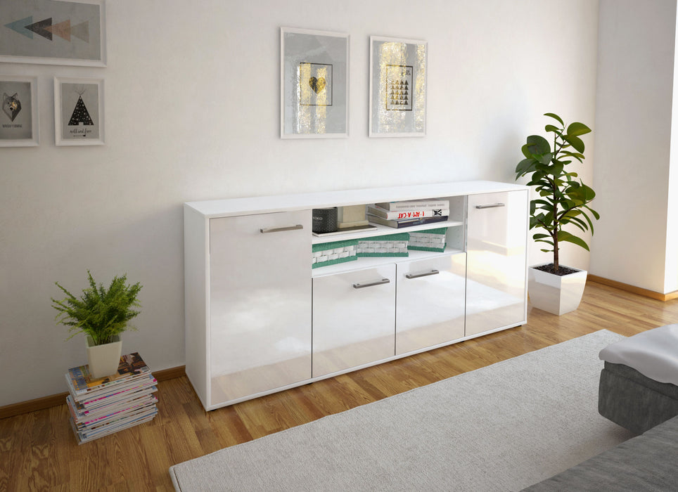 Sideboard Elsita, Weiß Front (180x79x35cm) - Dekati GmbH