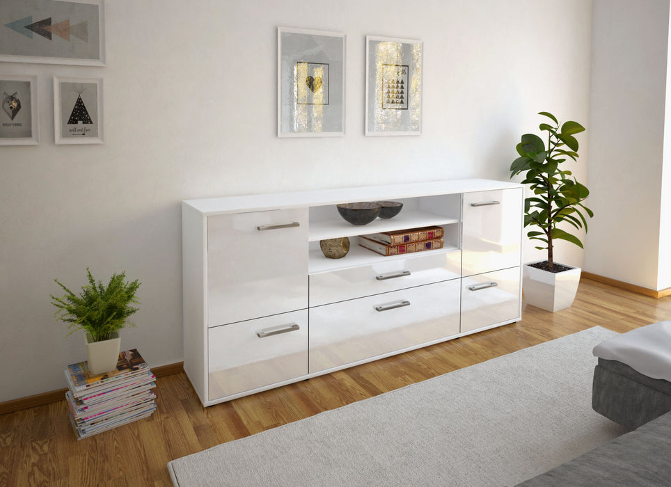 Sideboard Eluana, Weiß Front (180x79x35cm) - Dekati GmbH