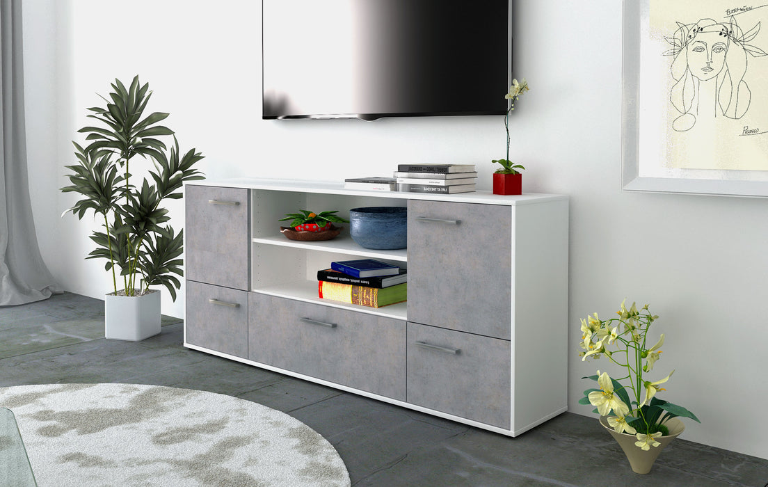 Sideboard Emanuela, Beton Front (180x79x35cm) - Dekati GmbH