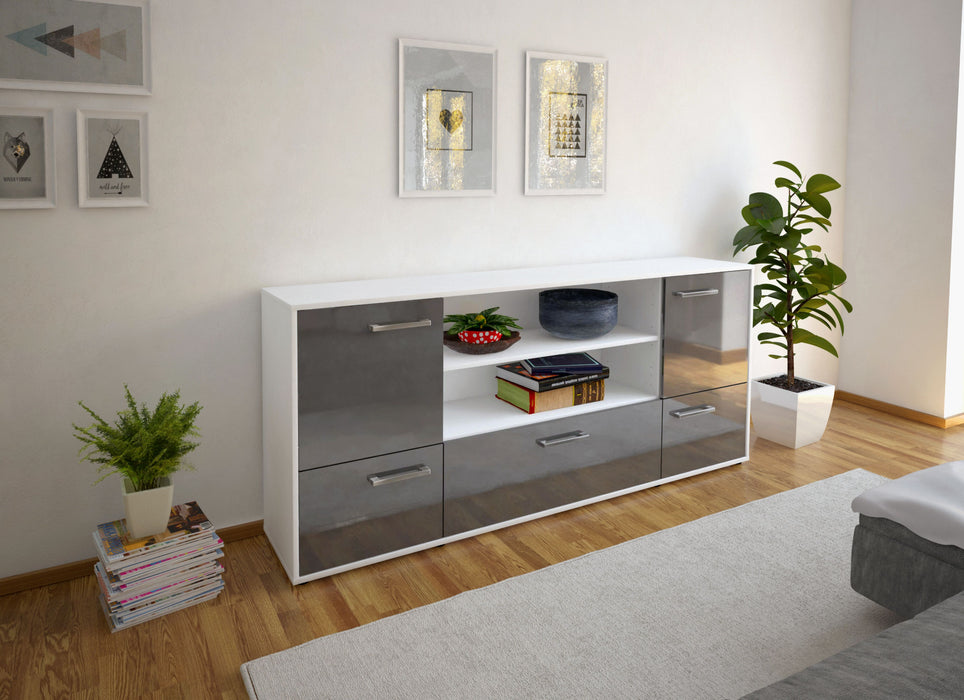 Sideboard Emanuela, Grau Front (180x79x35cm) - Dekati GmbH