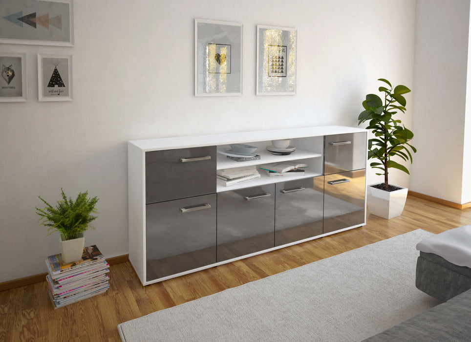 Sideboard Emilia, Grau Front (180x79x35cm) - Dekati GmbH