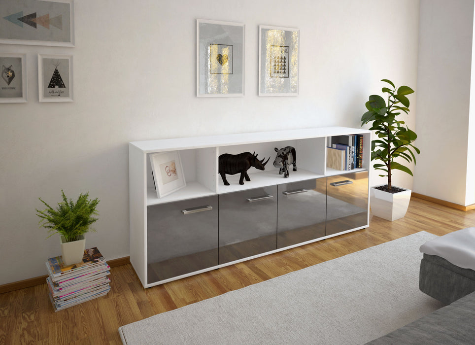 Sideboard Enrica, Grau Front (180x79x35cm) - Dekati GmbH