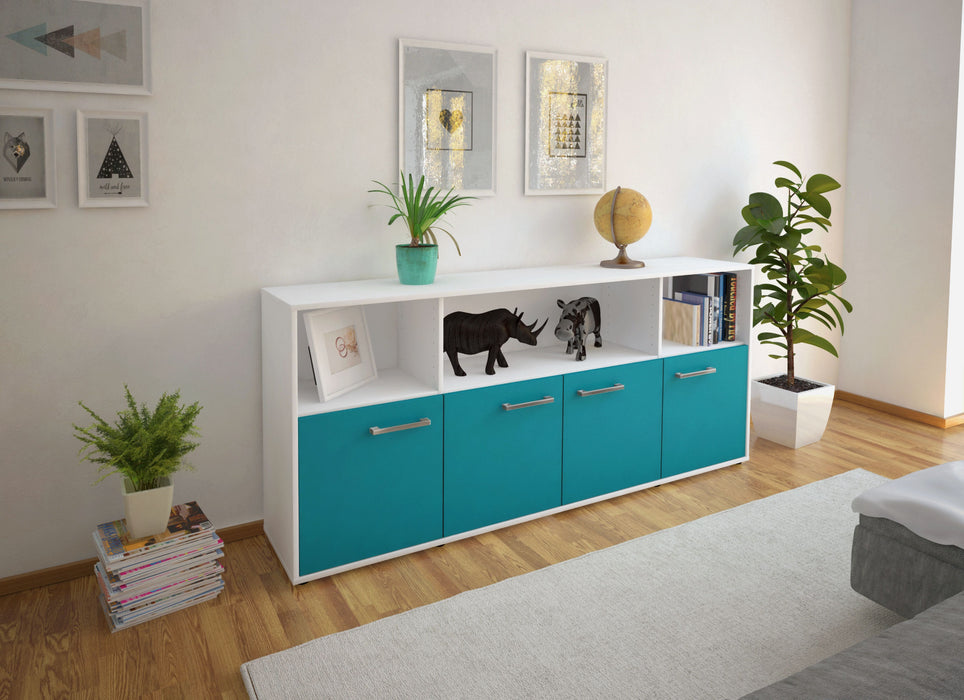 Sideboard Enrica, Tuerkis Front (180x79x35cm) - Dekati GmbH