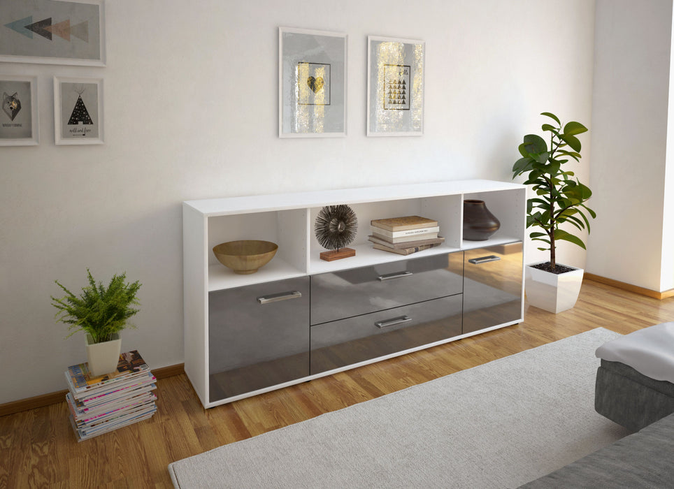 Sideboard Enza, Grau Front (180x79x35cm) - Dekati GmbH