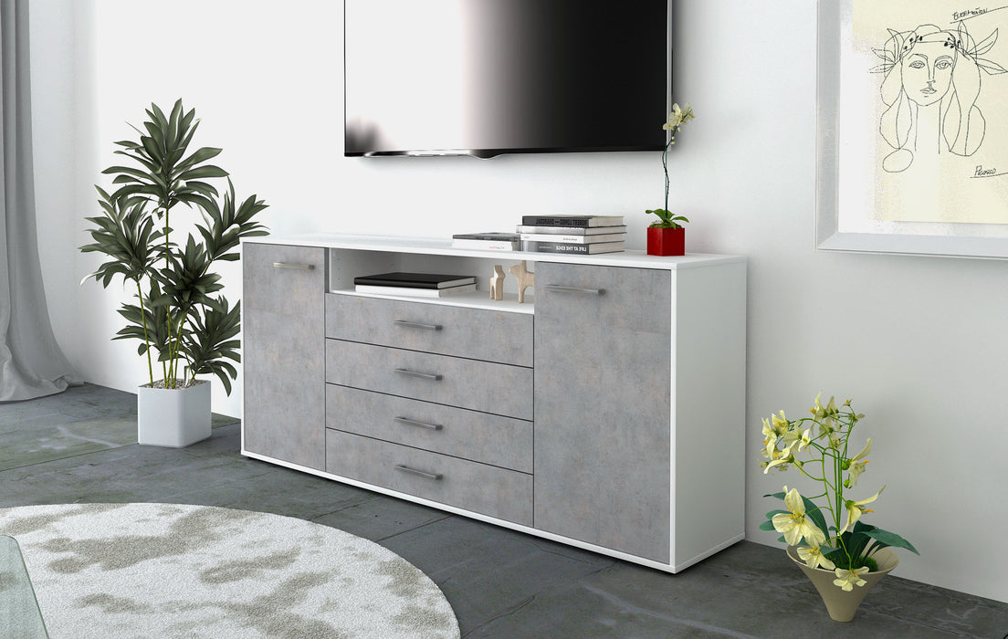 Sideboard Enzo, Beton Front (180x79x35cm) - Dekati GmbH