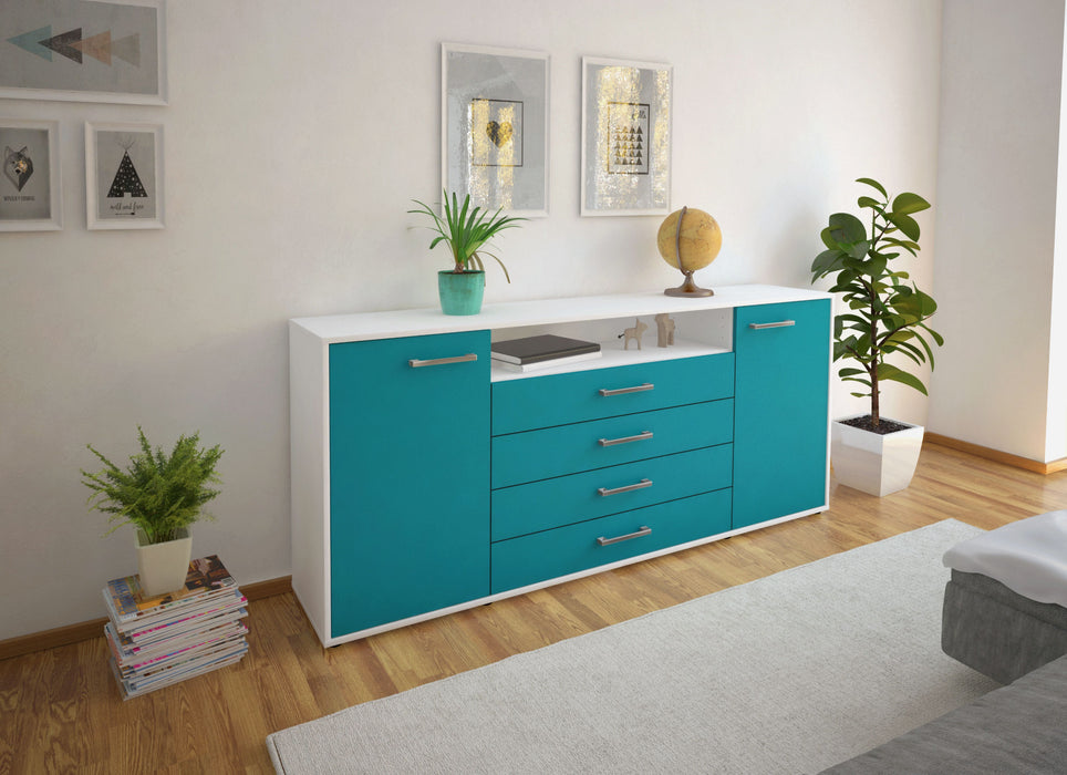 Sideboard Enzo, Tuerkis Front (180x79x35cm) - Dekati GmbH