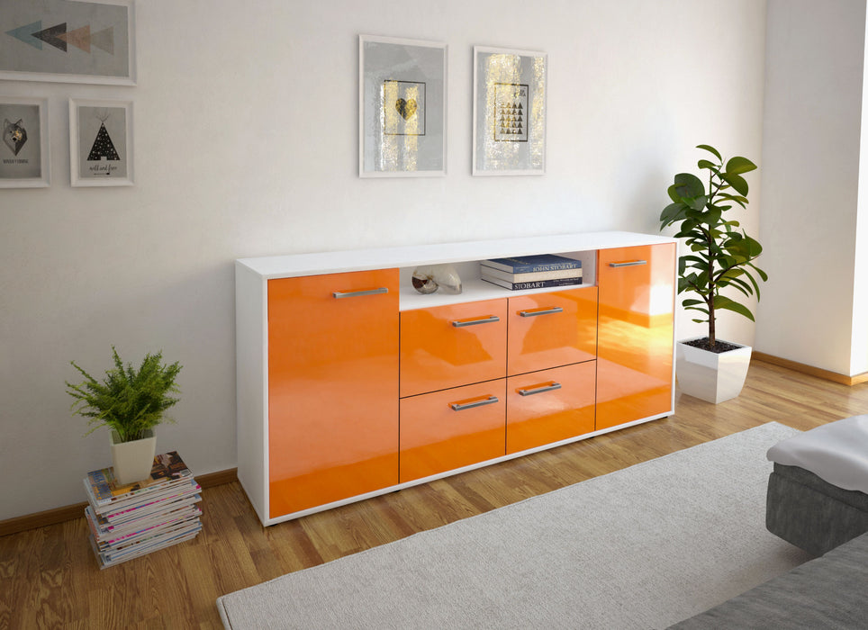 Sideboard Ephenia, Orange Front (180x79x35cm) - Dekati GmbH