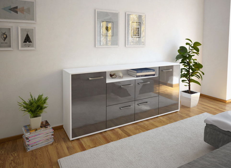 Sideboard Ephenia, Grau Front (180x79x35cm) - Dekati GmbH