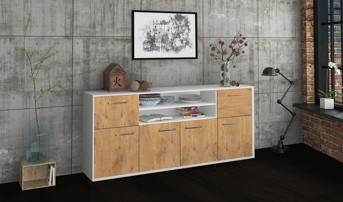 Sideboard Ermelina, Eiche Front (180x79x35cm) - Dekati GmbH