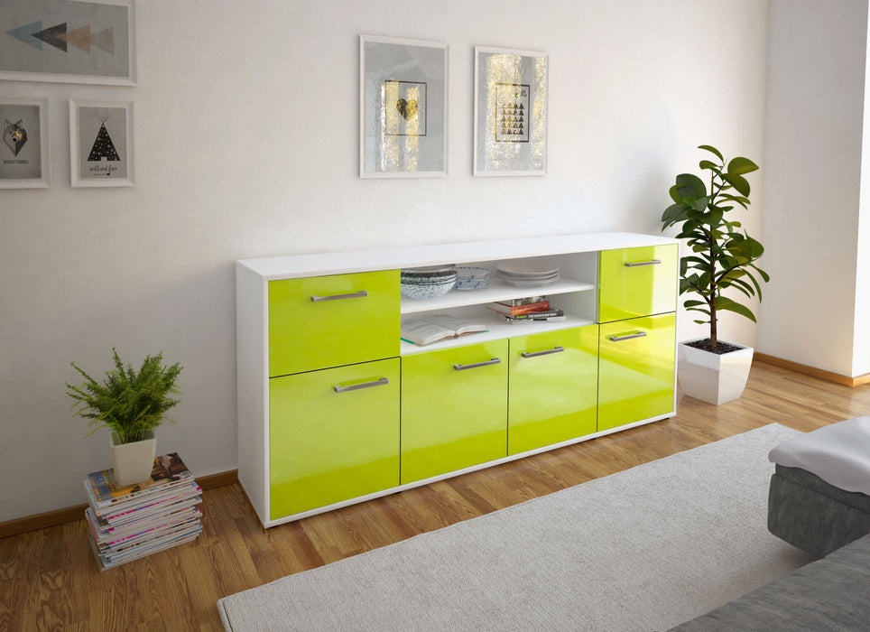 Sideboard Ermelina, Gruen Front (180x79x35cm) - Dekati GmbH