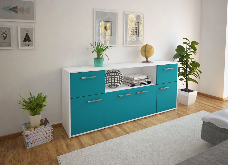 Sideboard Ermentrude, Tuerkis Front (180x79x35cm) - Dekati GmbH