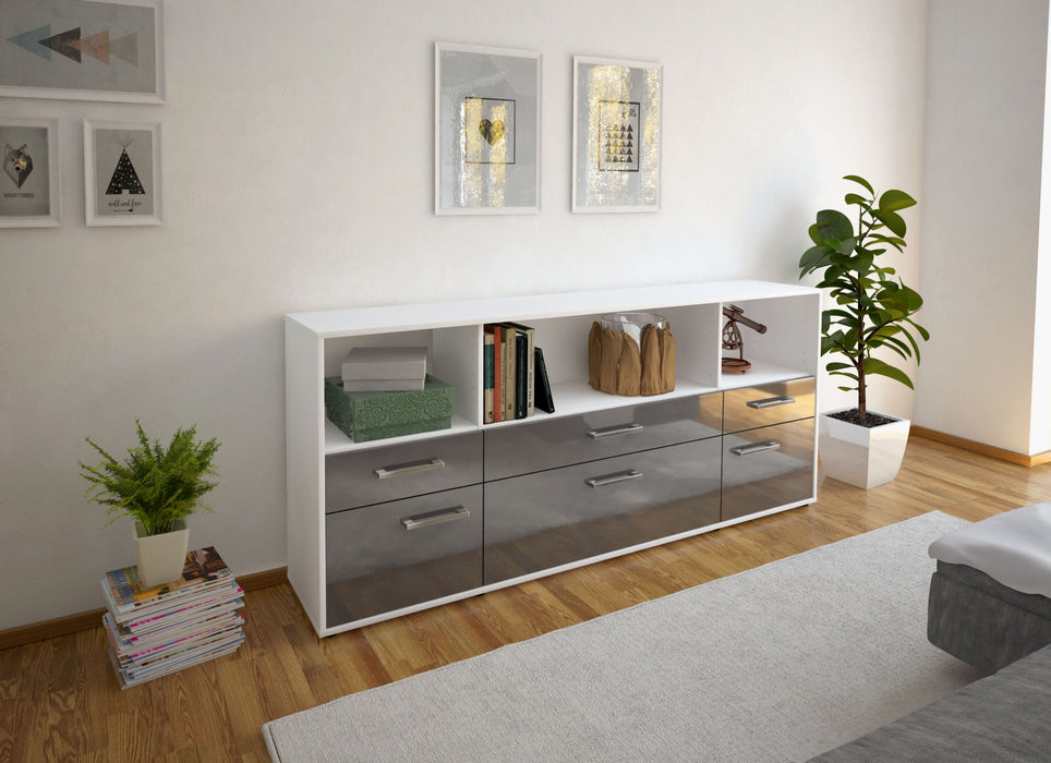 Sideboard Estella, Grau Front (180x79x35cm) - Dekati GmbH