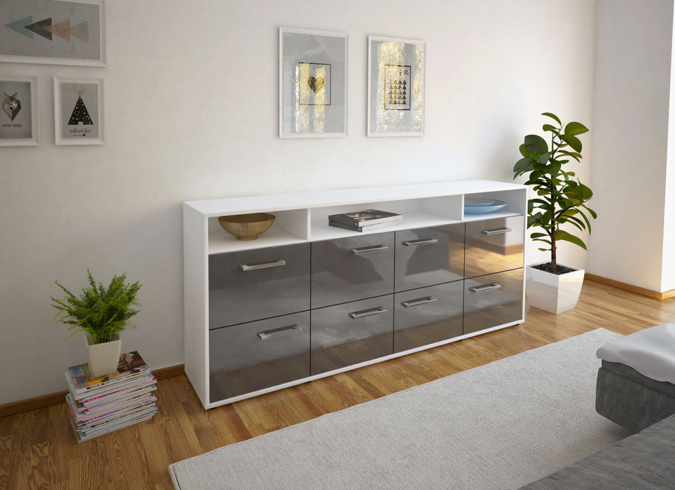 Sideboard Evita, Grau Front (180x79x35cm) - Dekati GmbH