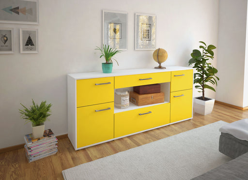 Sideboard Fabiola, Gelb Front (180x79x35cm) - Dekati GmbH