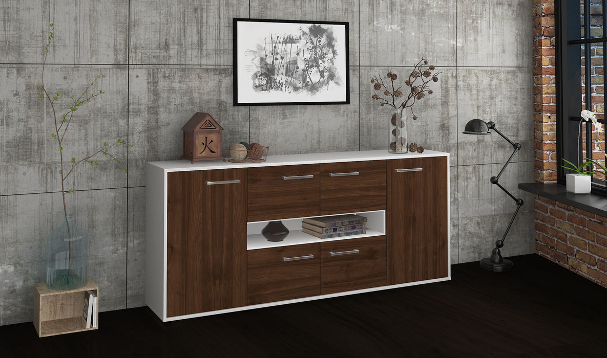 Sideboard Farina, Walnuss Front (180x79x35cm) - Dekati GmbH