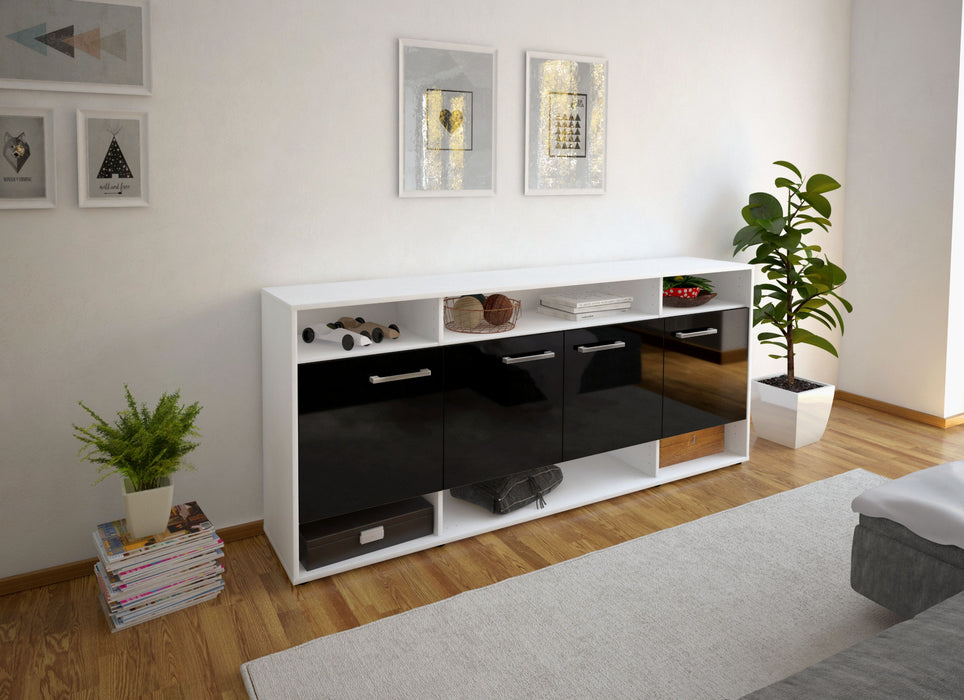 Sideboard Felia, Schwarz Front (180x79x35cm) - Dekati GmbH