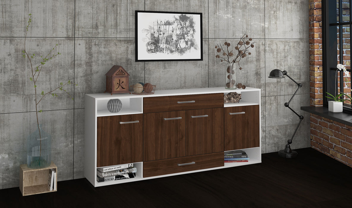 Sideboard Felicia, Walnuss Front (180x79x35cm) - Dekati GmbH