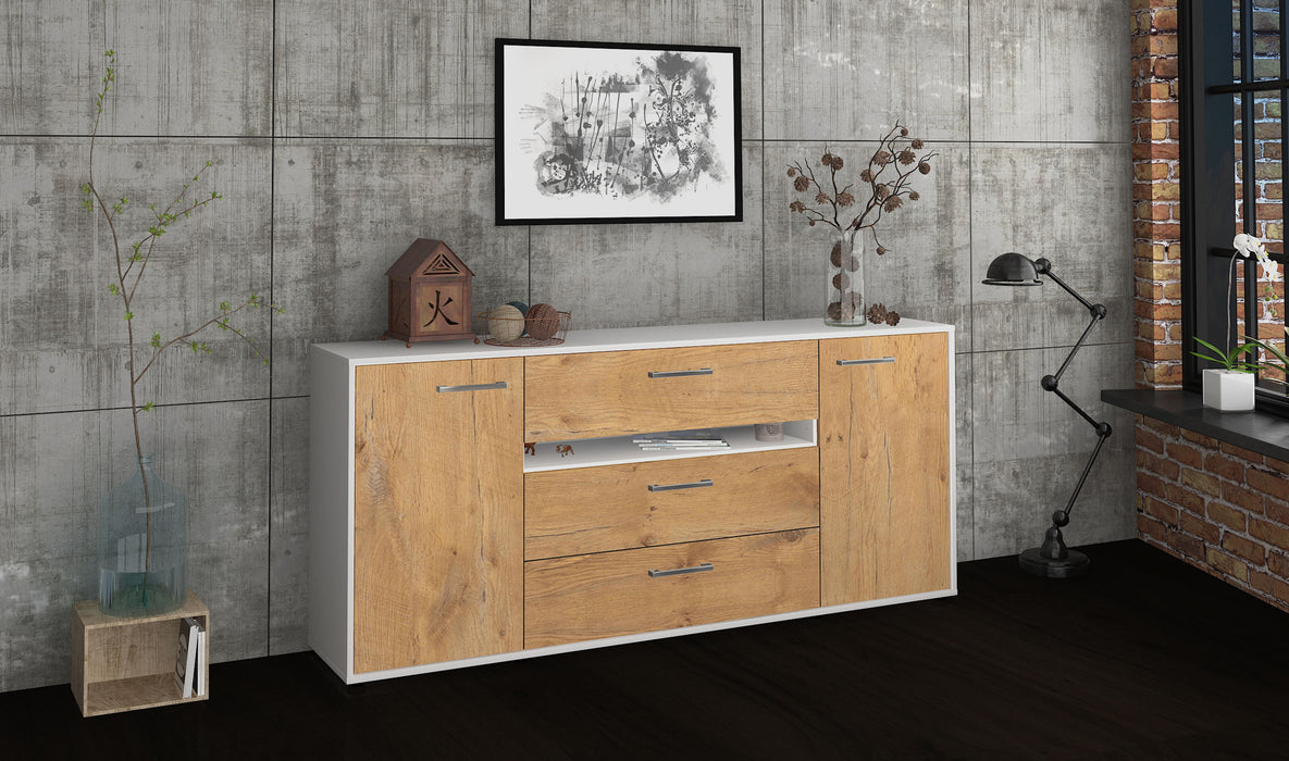 Sideboard Fernanda, Eiche Front (180x79x35cm) - Dekati GmbH