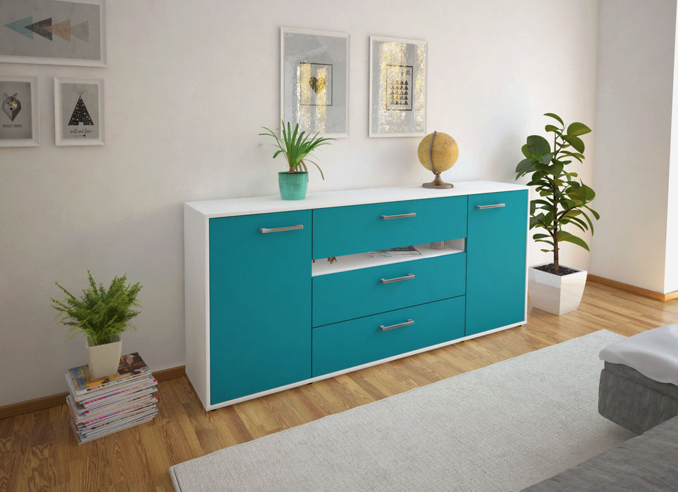 Sideboard Fernanda, Tuerkis Front (180x79x35cm) - Dekati GmbH