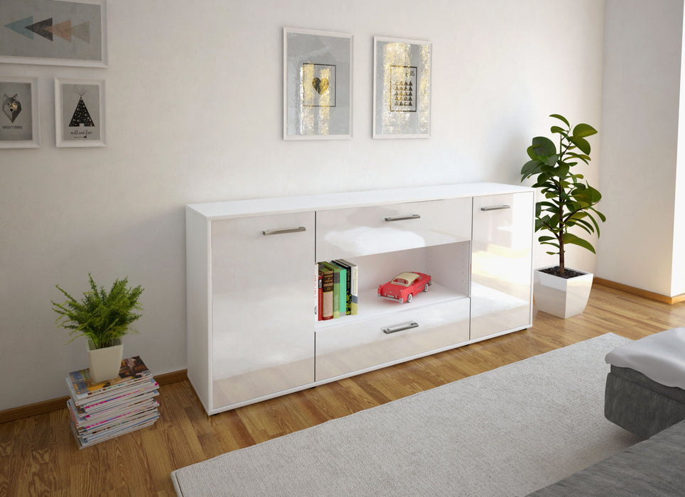 Sideboard Filomena, Weiß Front (180x79x35cm) - Dekati GmbH