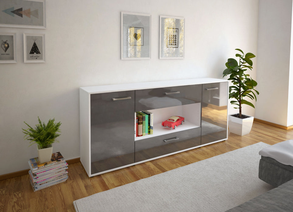 Sideboard Filomena, Grau Front (180x79x35cm) - Dekati GmbH