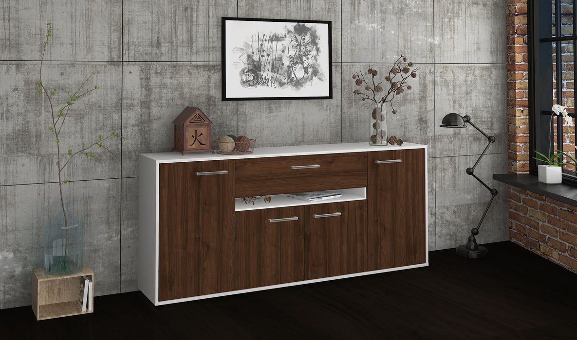 Sideboard Flavia, Walnuss Front (180x79x35cm) - Dekati GmbH