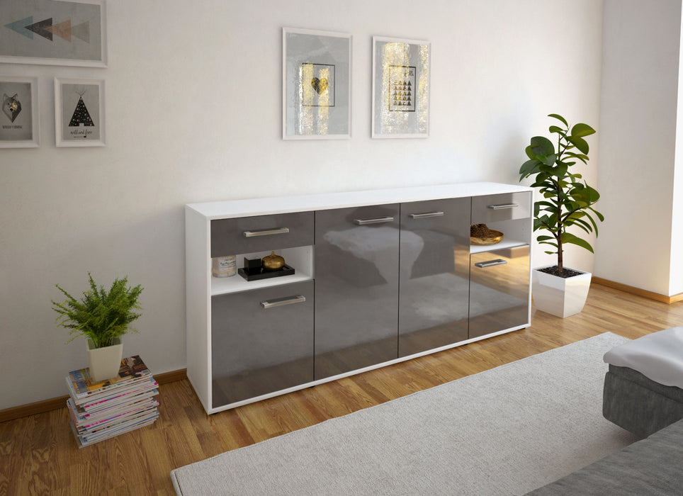 Sideboard Franca, Grau Front (180x79x35cm) - Dekati GmbH