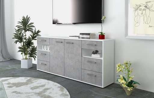 Sideboard Francesca, Beton Front (180x79x35cm) - Dekati GmbH