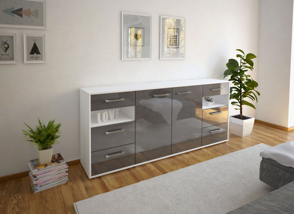 Sideboard Francesca, Grau Front (180x79x35cm) - Dekati GmbH