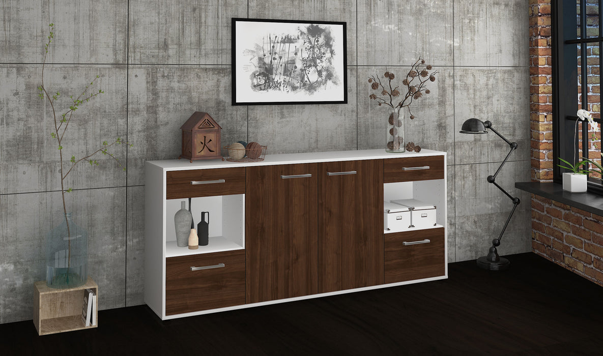 Sideboard Gabriella, Walnuss Front (180x79x35cm) - Dekati GmbH