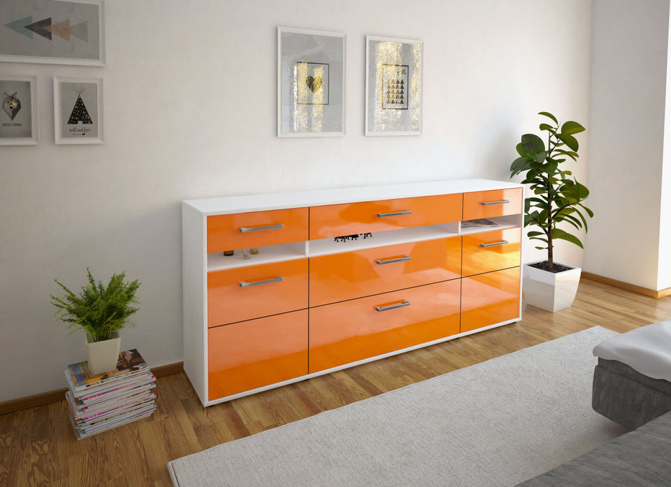 Sideboard Giada, Orange Front (180x79x35cm) - Dekati GmbH