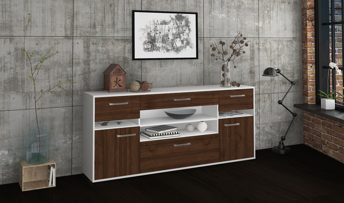 Sideboard Gina, Walnuss Front (180x79x35cm) - Dekati GmbH