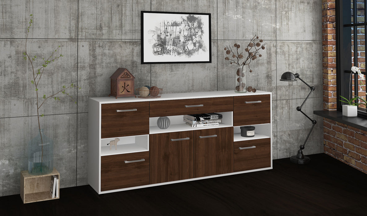 Sideboard Ginevra, Walnuss Front (180x79x35cm) - Dekati GmbH