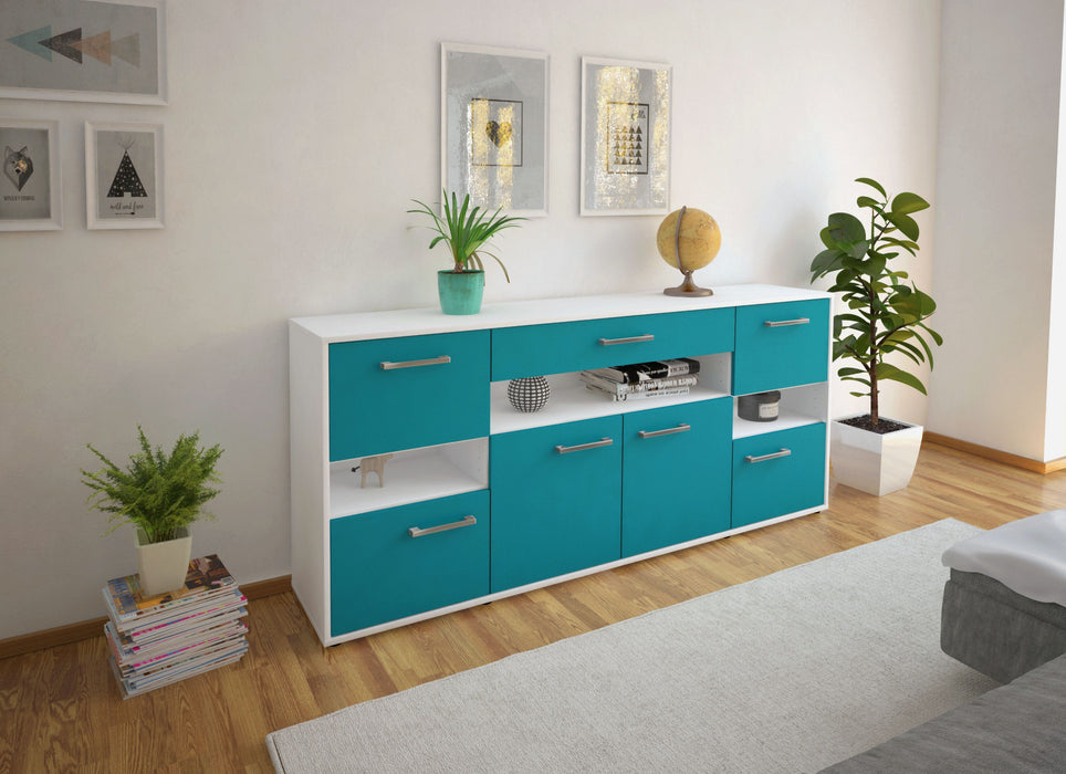 Sideboard Ginevra, Tuerkis Front (180x79x35cm) - Dekati GmbH