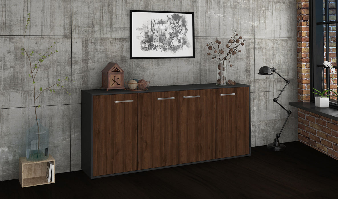 Sideboard Elana, Walnuss Front (180x79x35cm) - Dekati GmbH