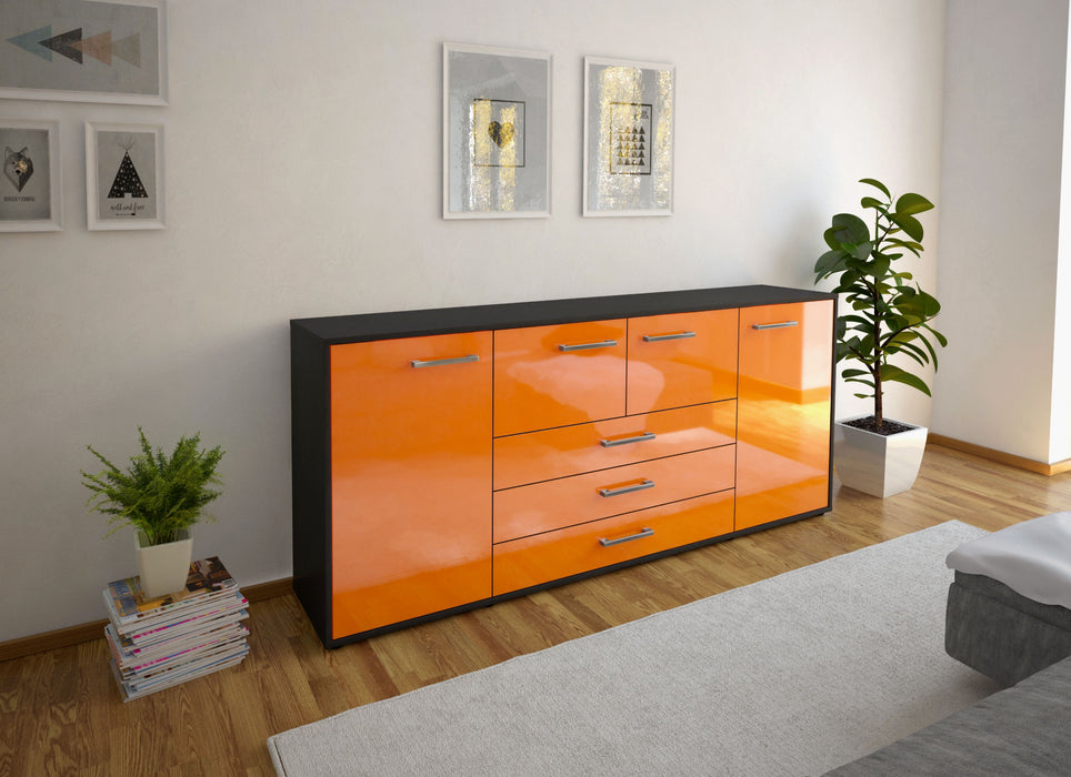 Sideboard Eliana, Orange Front (180x79x35cm) - Dekati GmbH