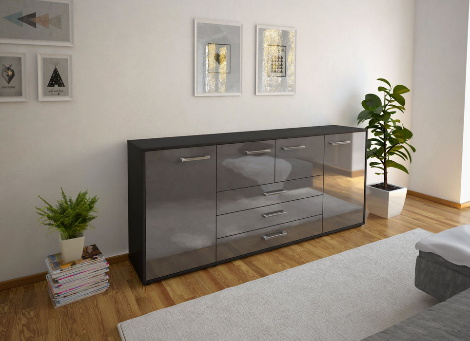 Sideboard Eliana, Grau Front (180x79x35cm) - Dekati GmbH