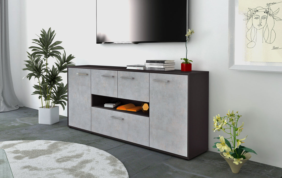 Sideboard Elisabetta, Beton Front (180x79x35cm) - Dekati GmbH