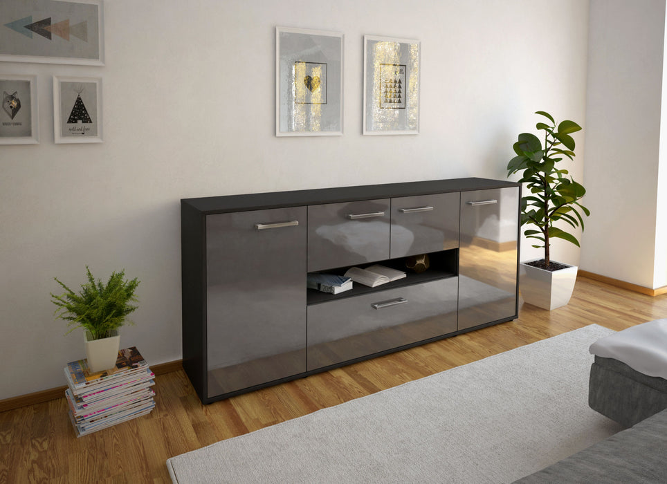 Sideboard Elisabetta, Grau Front (180x79x35cm) - Dekati GmbH