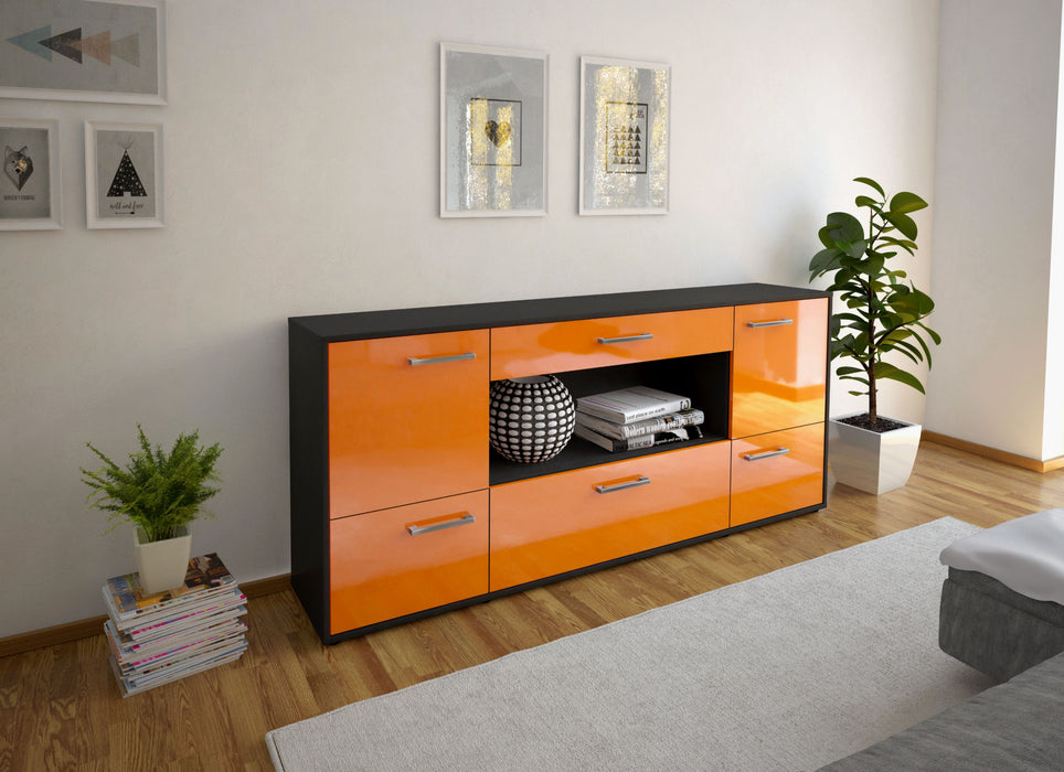 Sideboard Elodie, Orange Front (180x79x35cm) - Dekati GmbH