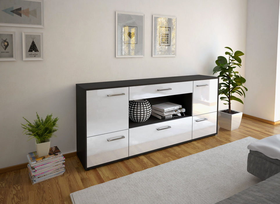 Sideboard Elodie, Weiß Front (180x79x35cm) - Dekati GmbH