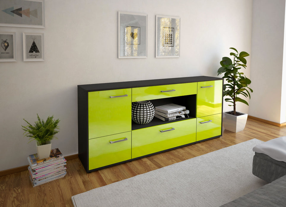 Sideboard Elodie, Gruen Front (180x79x35cm) - Dekati GmbH