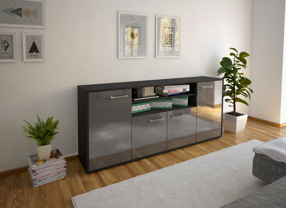 Sideboard Elsita, Grau Front (180x79x35cm) - Dekati GmbH