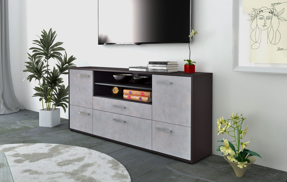 Sideboard Eluana, Beton Front (180x79x35cm) - Dekati GmbH