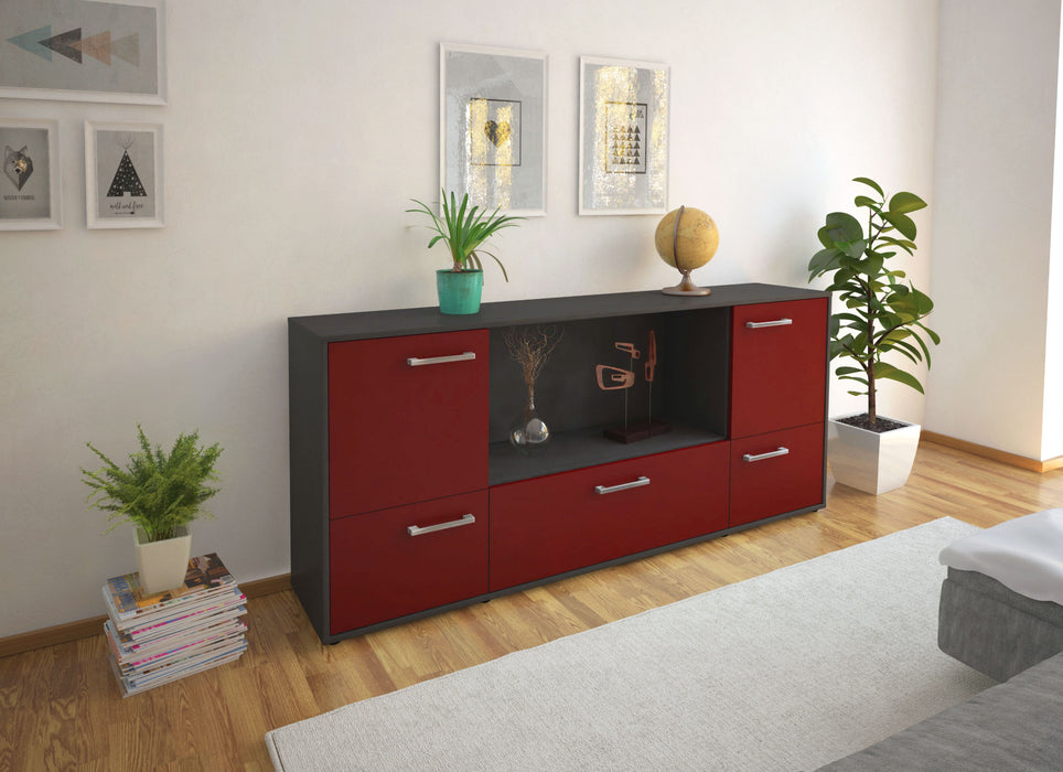 Sideboard Elvezia, Bordeaux Front (180x79x35cm) - Dekati GmbH