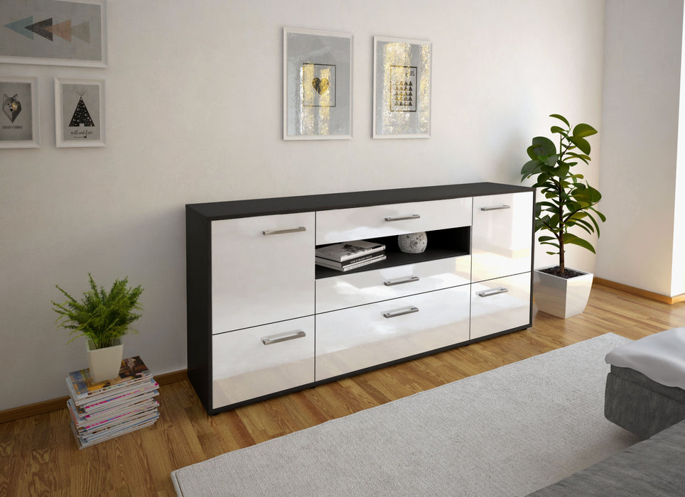 Sideboard Elvira, Weiß Front (180x79x35cm) - Dekati GmbH