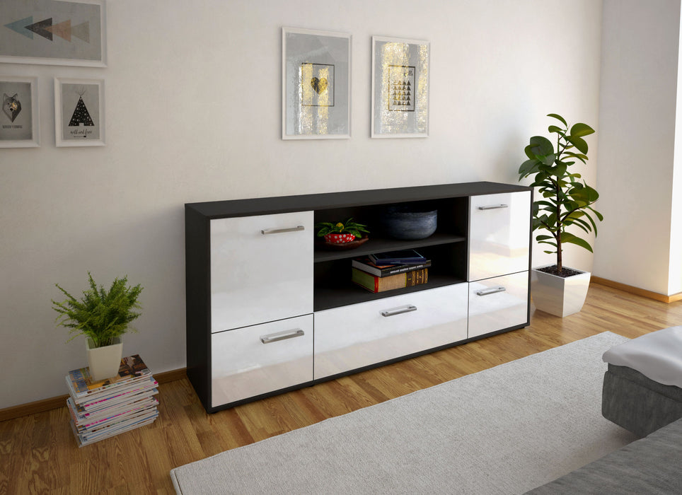 Sideboard Emanuela, Weiß Front (180x79x35cm) - Dekati GmbH