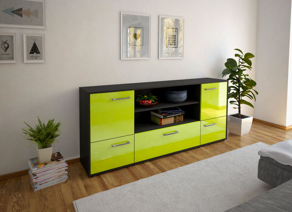 Sideboard Emanuela, Gruen Front (180x79x35cm) - Dekati GmbH